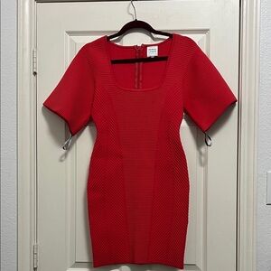 Herve Leger Striking Red Dress